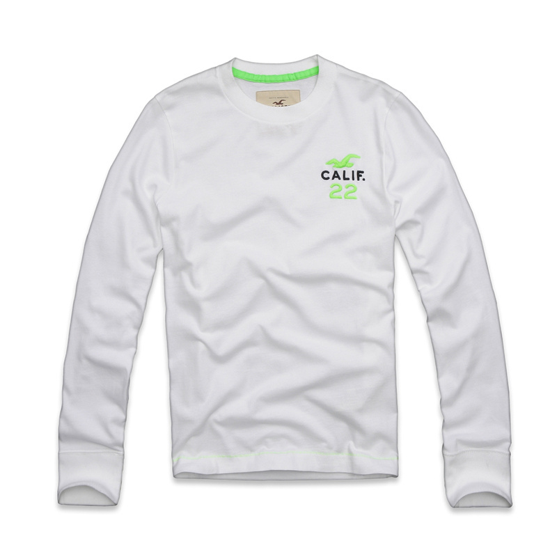 Hollister Hombres De Cuello Redondo Largo Remera HCO3777